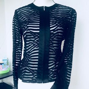 Retro transparent blouse